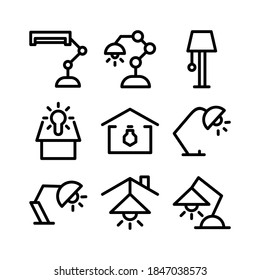 icono de iluminación de casa o logotipo símbolo de señas aislado ilustración vectorial - Colección de iconos vectoriales de estilo negro de alta calidad
