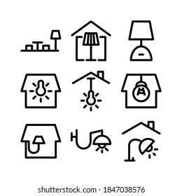 house lighting icon or logo isolated sign symbol vector illustration - Collection of high quality black style vector icons
