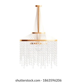 House lighting lamps realistic composition with vertical lamp with cut glass chandelier vector illustration