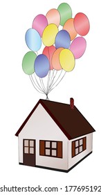 A house lightly - graphical representation of the desire to have a home