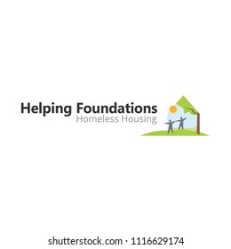 house as like haven in this helping based foundation company logo template