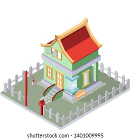 house in limited area with old style