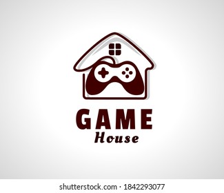 house line art cable home studio Gamers place logo icon symbol design illustration
