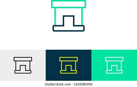 house line art icon vector 