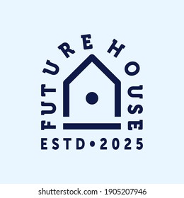 House Line Art Modern Logo Illustration Design. Simple Modern Minimalist House Logo Template Design. Creative House Logo Inspiration Design
