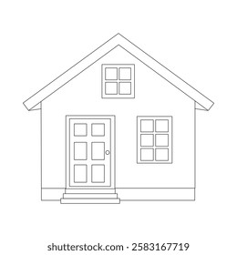 house line art vector illustration