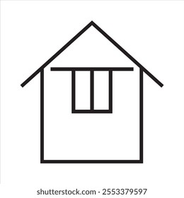 Línea de la casa negro Icono de un diseño de Vector
