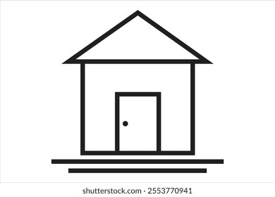 House line black Icon a vector design