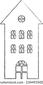 House line drawing for decoration.