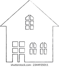 House line drawing for decoration.
