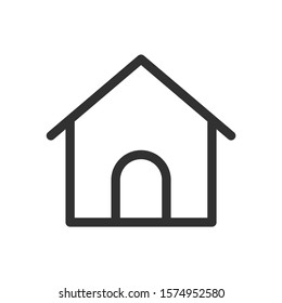 House. Line with editable stroke