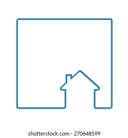 house line icon abstract background frame concept