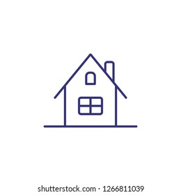 House line icon. Apartment, building, property. Construction concept. Can be used for topics like real estate, housing, mortgage
