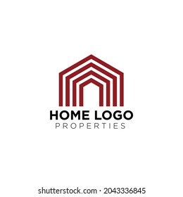 House line icon. Can be used for real estate, apartments, residential properties or hotel logo templates.