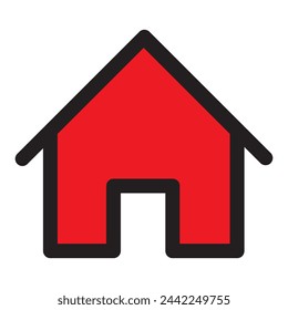 House Line Icon. Editable Stroke. House, icon set. Houses, buildings, linear icons. Line with editable stroke. house icon, home, line symbol on white background - editable stroke vector illustration