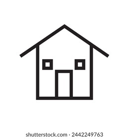 House Line Icon. Editable Stroke. House, icon set. Houses, buildings, linear icons. Line with editable stroke. house icon, home, line symbol on white background - editable stroke vector illustration