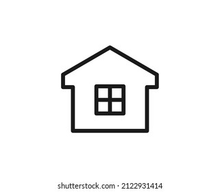 House line icon. High quality outline symbol for web design or mobile app. Thin line sign for design logo. Color outline pictogram on white background