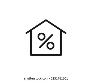 House line icon. High quality outline symbol for web design or mobile app. Thin line sign for design logo. Color outline pictogram on white background