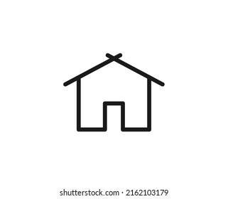 House line icon. High quality outline symbol for web design or mobile app. Thin line sign for design logo. Color outline pictogram on white background