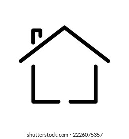 House line icon illustration. suitable for home icon. icon related to real estate. Simple vector design editable. Pixel perfect at 32 x 32