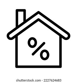 ilustración de icono de línea de casa vectorial