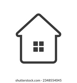 House line icon isolated on white background.Vector illustration.