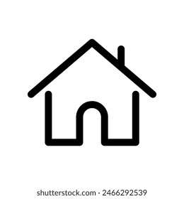 House line icon isolated on white background.