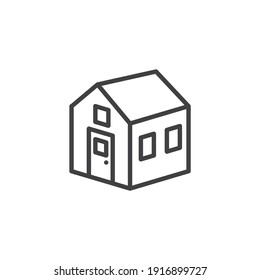 Icono de la línea de la casa. signo de estilo lineal para concepto móvil y diseño web. Icono de vector de contorno de inicio. Símbolo inmobiliario, ilustración del logo. Gráficos vectoriales