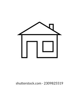 House line icon, logo vector
