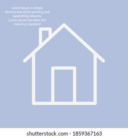 house line icon, outline vector illustration.