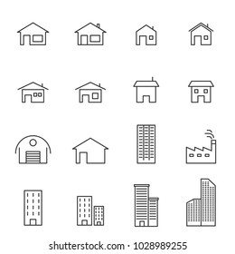 house line icon set vector illustration