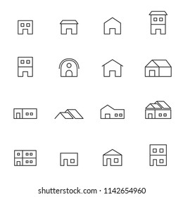 house line icon set vector illustration