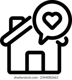 Icono de la línea de la casa - Icono único, vector