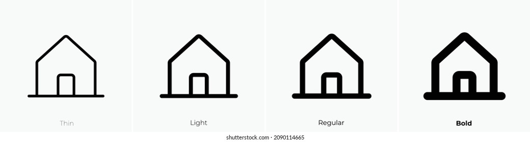 house line icon. Thin, Light Regular And Bold style design isolated on white background
