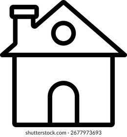 House Line Icon Vector Design