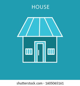 House line icon vector illustration sign