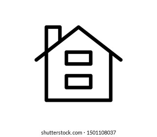 House line icon. Vector symbol in trendy flat style on white background. Web sing for design.