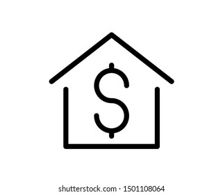 House line icon. Vector symbol in trendy flat style on white background. Web sing for design.