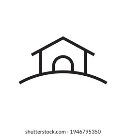 Logo-Design der Hauslinie, Vektorsymbol