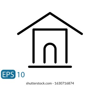House line style icon vector on white background. EPS 10