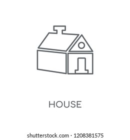 House linear icon. House concept stroke symbol design. Thin graphic elements vector illustration, outline pattern on a white background, eps 10.