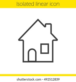 House linear icon. Cottage thin line illustration. Home contour symbol. Vector isolated outline drawing