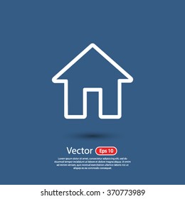 House, linear icon. One of a set of linear web icons