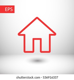 House, linear icon. One of a set of linear web icons