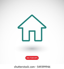House, linear icon. One of a set of linear web icons
