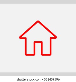 House, linear icon. One of a set of linear web icons