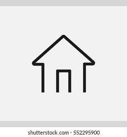 House, linear icon. One of a set of linear web icons