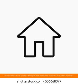 House, linear icon. One of a set of linear web icons