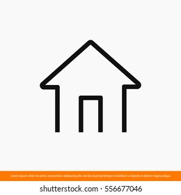 House, linear icon. One of a set of linear web icons