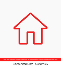 House, linear icon. One of a set of linear web icons